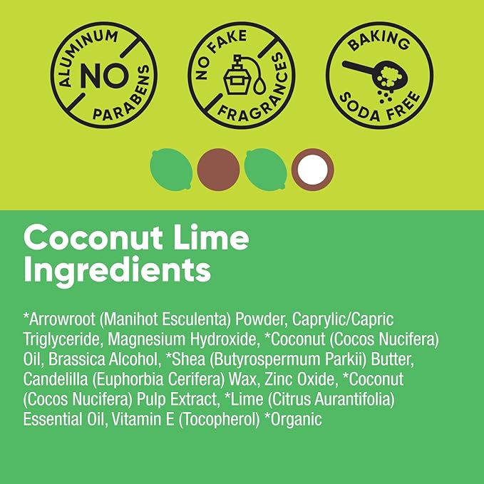 Pretty Frank Natural Aluminum-Free Deodorant Stick, Baking Soda-Free, Coconut Lime (1-Pack) | Sensitive Skin Friendly, Effective Odor Control for Women & Men, Organic Ingredients and Essential Oils