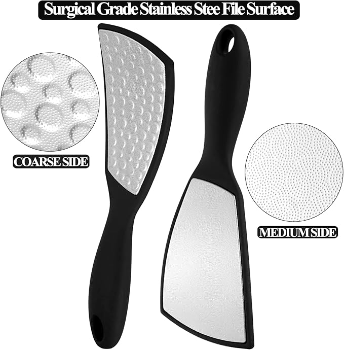 Foot Rasp Foot File and Callus Remover, Best Foot Care Pedicure Metal Surface Tool to Remove Hard Skin, Double Sided Multidirectional Can be Used on Both Wet and Dry Feet