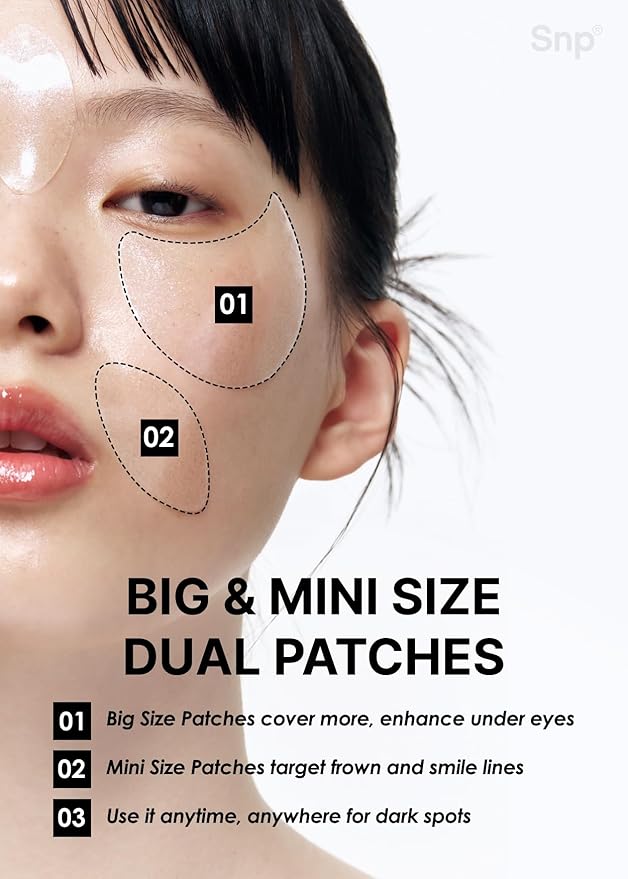 SNP 99% Glutathione + Niacinamide B3 Eye Patch | Nourishing Under Eye Patches for Blemishes and Dark Spots | Under Masks for Puffy Eyes and Dark Circles | Korean Skincare | 60 Patches
