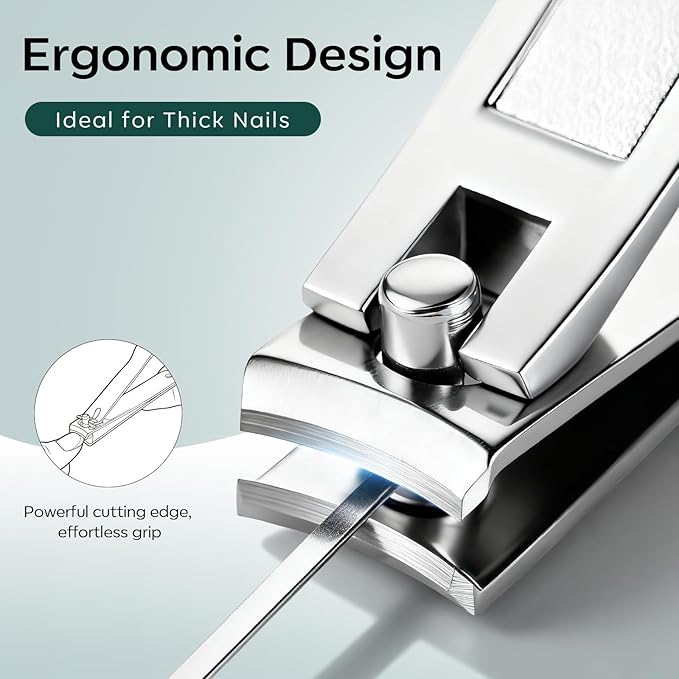 FAMILIFE Nail Kit, Professional Manicure Set Manicure Kit, 11 in 1 Stainless Steel Nail Clippers Set Pedicure Tools, Men Grooming Tool with Portable Blue Leather Travel Case Luxury Gifts for Him