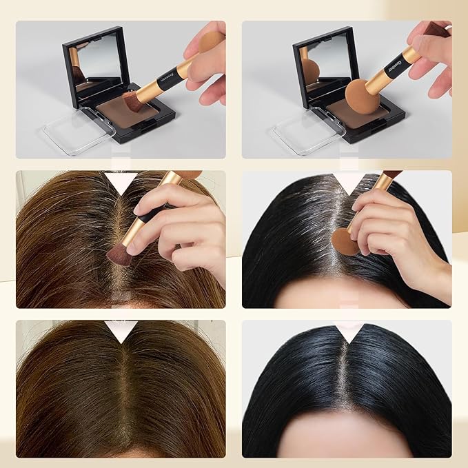 New Root Touch Up Hair Color,Hair Fibers for Thinning Hair,Cruelty Free Hairline Powder - Instantly Cover Touch Up, Hair Color Root Touch Up Powder, Hair Thickener for Women & Men (Gray)