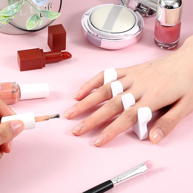 Mumufy 500 Pcs (250 Pairs) Sponge Toe Separators Pedicure Tool Kit Soft Toe Spacers for Pedicures Spreaders Finger Dividers for Women Men Feet Nail Manicure Toenails Art Painting Polish Spa(White)