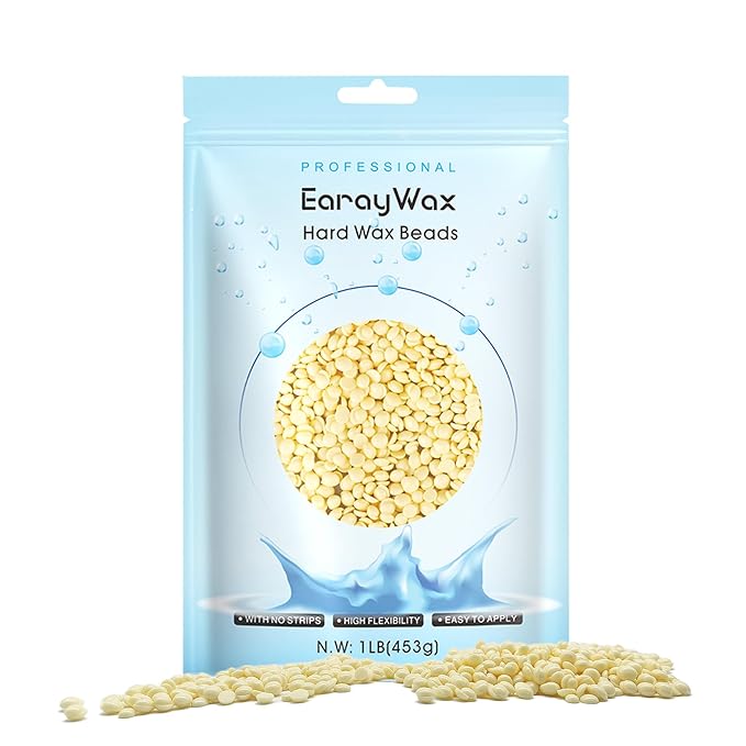 Hard Wax Beads, 1lb, for Hair Removal, Refill Wax Beans for Sensitive Skin, At-Home Waxing for Women and Men