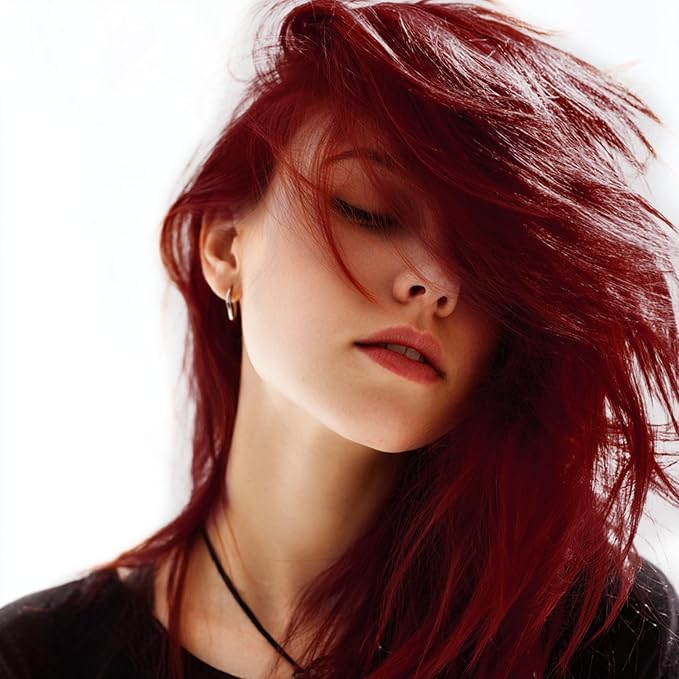 Hair Color Spray, Temporary Hair Dye for Women & Men, Vibrant Colors Hair Wax Gray Hair Cover for Party, Halloween, Cosplay (Fired red, 120 ML)