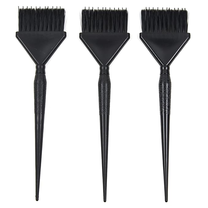 Classic Hair Color Brushes with Built-In Comb - 3 Tint Applicators for Salon Hair Coloring