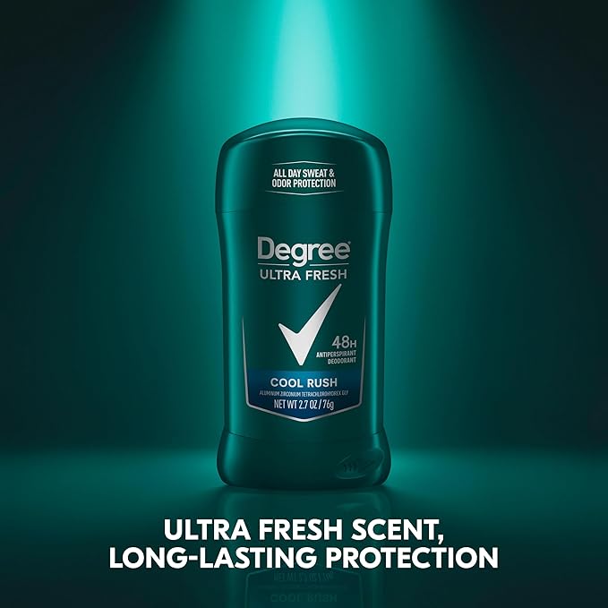 Degree Men Ultra Fresh Antiperspirant Deodorant Stick for Men 4 Pack Cool Rush 2.7 oz
