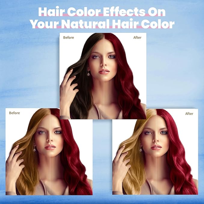 Hair Dye Shampoo for Gray Hair, 3 in 1 Herbal Ingredients Natural Shampoo Hair Dye for Women Men, Grey Coverage 500ml (DarkBurgundy)