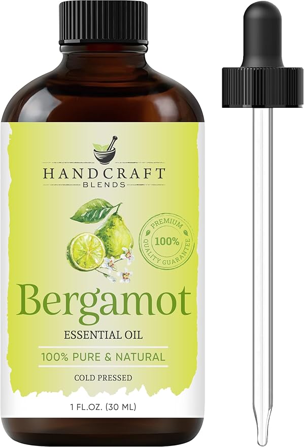 Handcraft Blends Bergamot Essential Oil – 1 Fl Oz – 100% Pure and Natural – Premium Grade Essential Oil for Diffuser and Aromatherapy, Skin, Massage, Candle and Soap Making Fragrance