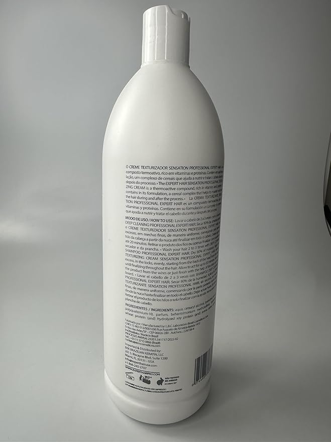 Expert Hair Sensation, Brazilian Keratin Hair Treatment - Anti Frizz for All Hair Types – Long-Lasting Straightening - Keratina Para Alisar El Pelo, Brazilian Blowout Products (1L/33.8fl.oz)