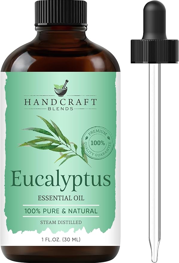Handcraft Blends Eucalyptus Essential Oil – 1 Fl Oz – 100% Pure and Natural – Premium Grade Essential Oil for Diffuser and Aromatherapy, Skin, Massage, Candle and Soap Making Fragrance
