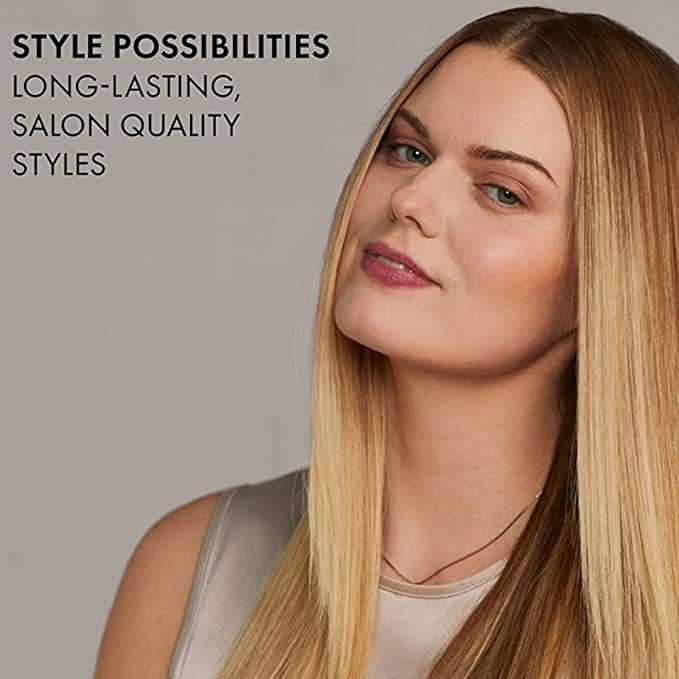 HOT TOOLS Pro Artist Black Gold Ionic 1 Inch Flat Iron - Use as Straightener for Sleek Straight Hair or Use Rounded Edges for Shiny Curls and Waves, Stylist-Preferred Styles