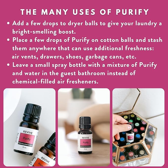 Purify Essential Oil Blend by Revive Essential Oils - REVIVEEO - 100% Pure Therapeutic Grade, for Diffuser, Humidifier, Massage, Aromatherapy, Skin & Hair Care