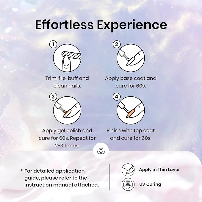 Beetles Pearl Gel Nail Polish Set - Ocean Treasures Gel Polish, 20 Colors Glitter Cat Eye Pink Red Mermaid Swirl Thread Effect Soak off UV Nail Gel for DIY Manicure Gift for Women