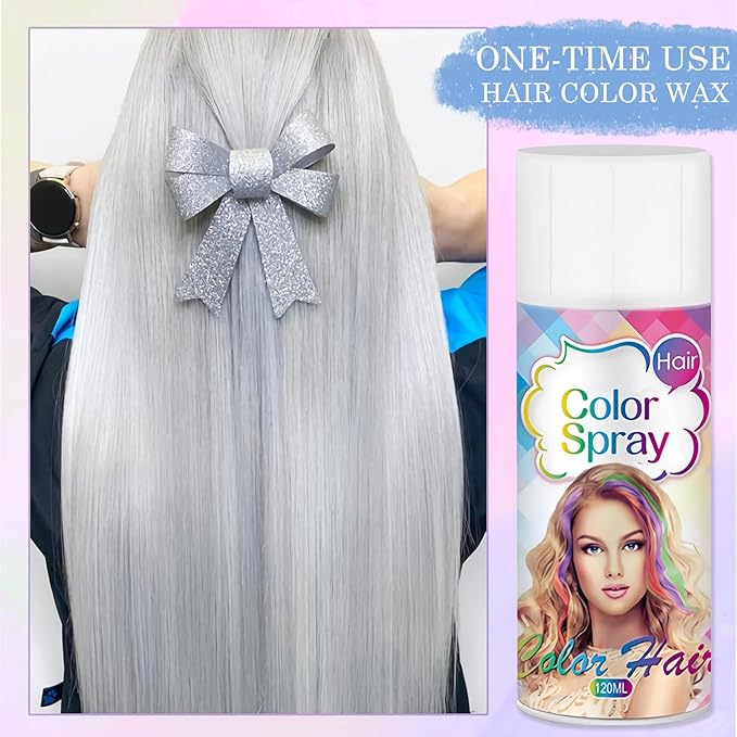Temporary Hair Color Spray for Women and Kids, One-Time Use Hair Color Wax, Washable Disposable Natural Hair Spray Hair Strong Style for Party, Hollowen, Cosplay (Green, 120ML)