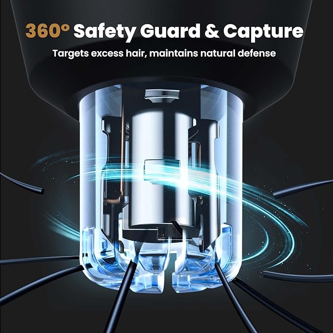 Ear and Nose Hair Trimmer for Men, 2025 Professional Painless USB Rechargeable Eyebrow & Facial Electric Hair Trimmer for Men Women, Powerful Motor, Dual Edge Blades, IPX7 Waterproof Easy Clean