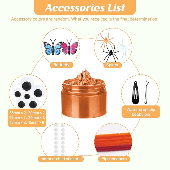 Orange Temporary Hair Color Wax Kit for teenagers,Crazy Hair Day Accessories, Gifts for Kids,Instant Hair Dye Color Wax for Party, Cosplay, Halloween, Christmas,Washable Crazy Hair Style