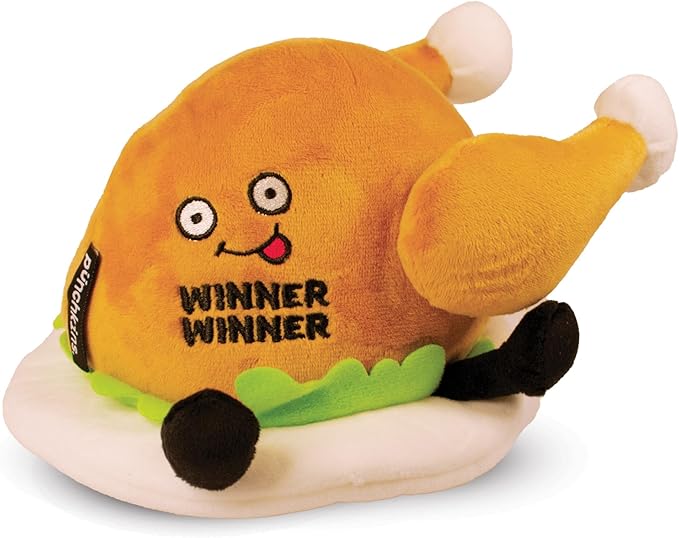 Punchkins Chicken Plushie - Winner Winner Chicken Dinner Chicken Plush Plush, Sassy & Funny Food Plush Toy for Gifting