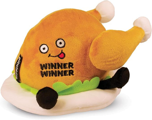 Punchkins Chicken Plushie - Winner Winner Chicken Dinner Chicken Plush Plush, Sassy & Funny Food Plush Toy for Gifting