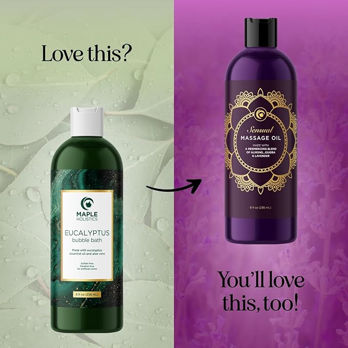 Premium Eucalyptus Bubble Bath Soap - Sulfate Free Adult Bubble Bath for Women and Men with Relaxing Essential Oils with Vitamin E - Foaming Bath Oil for Dry Skin Featuring Aromatherapy Oils