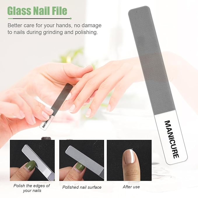 Manicure Set Professional Nail Clippers Pedicure Kit, 16 pcs Stainless Steel Nail Care Tools Grooming Kit with Luxurious Travel Leather Case for Thick Nails Men Women Gift (Green)