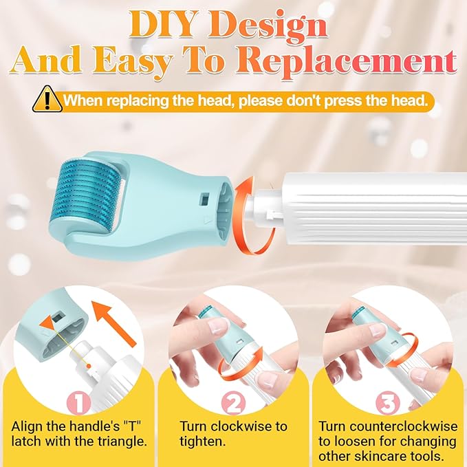 Derma Roller Set - UUPAS 10 in 1 Microneedling Roller Kit for Face, Body, Hair, Beard and Scalp - Ice Face Rollers for Women and Men with Storage Case