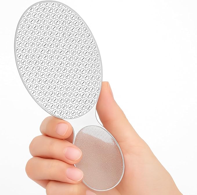 Nano Glass Foot File 2 in 1, Foot Scrubber Callus Remover, Foot Care Pedicure Tool, Portable Foot Scrubber for Dead Skin Removal, Cracking, Wet and Dry Feet,Unique Bowling Shape Design