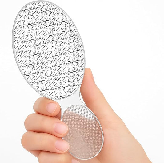 Nano Glass Foot File 2 in 1, Foot Scrubber Callus Remover, Foot Care Pedicure Tool, Portable Foot Scrubber for Dead Skin Removal, Cracking, Wet and Dry Feet,Unique Bowling Shape Design