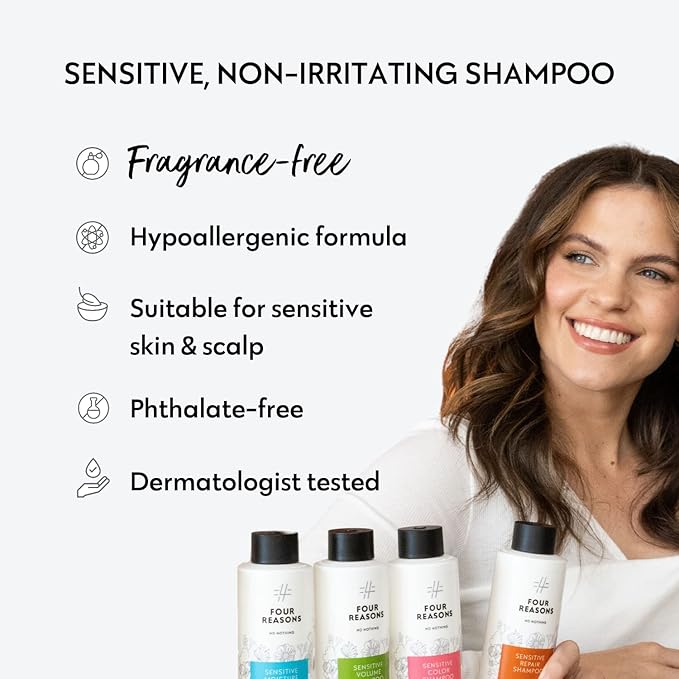No nothing Sensitive Moisture Shampoo - Moisturizing Shampoo for Women - for All Hair Types - Unscented, Fragrance Free & Hypoallergenic for Sensitive Scalp - Cruelty free & Vegan - 2 Fl Oz