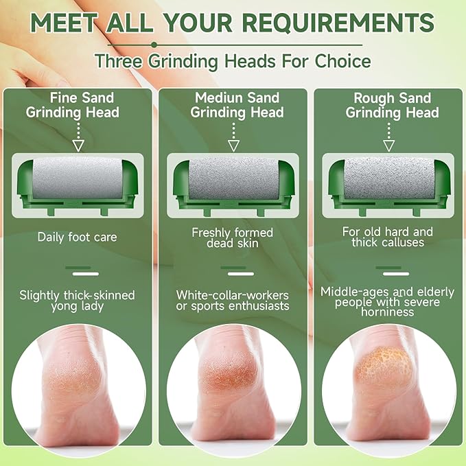 Electric Callus Remover for Feet,Rechargeable Portable Electronic Foot File Pedicure Kits,Professional Waterproof Pedi Feet Care Tools Wet&Dry Foot Scrubber File Perfect for Hard Cracked Dry Dead Skin