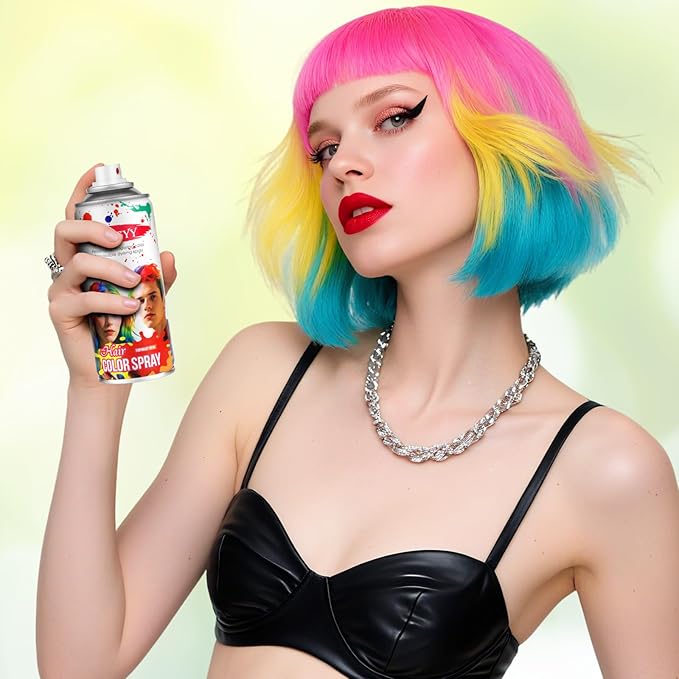 Temporary Hair Color Spray for Kids Women,One-Time Use Blue Hair Spray, Washable Temporary Hair Dye, Natural Hair Color Wax, Non-sticky Hair Spray for Cosplay, Party, Christmas, Halloween(Blue,4.06Oz)