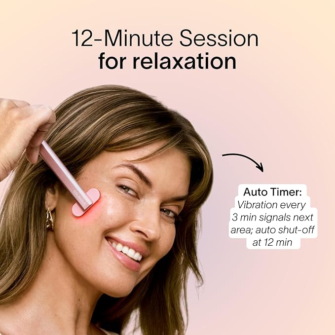 Solawave 4-in-1 Red Light Therapy Wand + Activating Serum | LED Skincare Device for Face & Neck | Facial Tool with Galvanic Current, Massage & Therapeutic Warmth | Reduces Appearance of Fine Lines