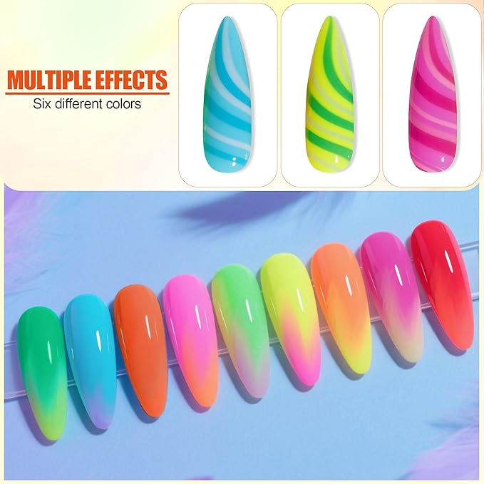 Artdone Sheer Gel Nail Polish Set Jelly UV Gel 6 Colors Translucent Milky White Pink Nude Brown Colors Nail Polish For All Seasons