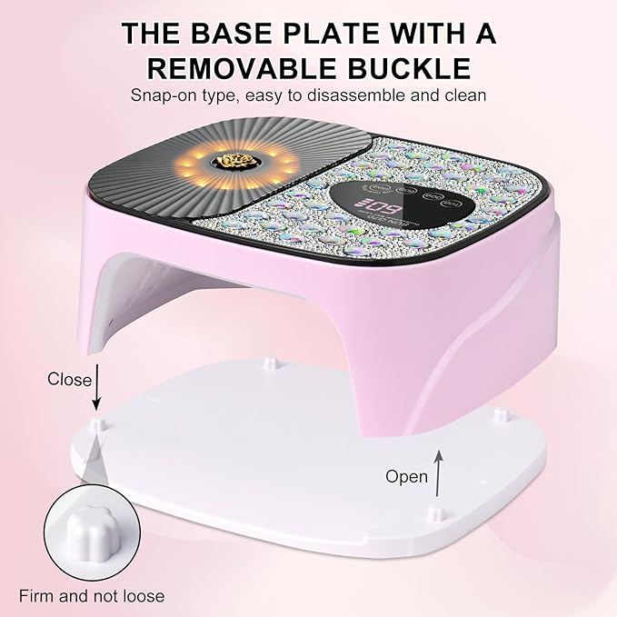 LIMEGIRL UV LED Nail Lamp Kit for Gel Polish Professional Fast Curing Pink Dryer Light Set with 4 Timer Settings Cordless Rechargeable Nail Art Cure Machine with UV Gloves for Manicure Pedicure