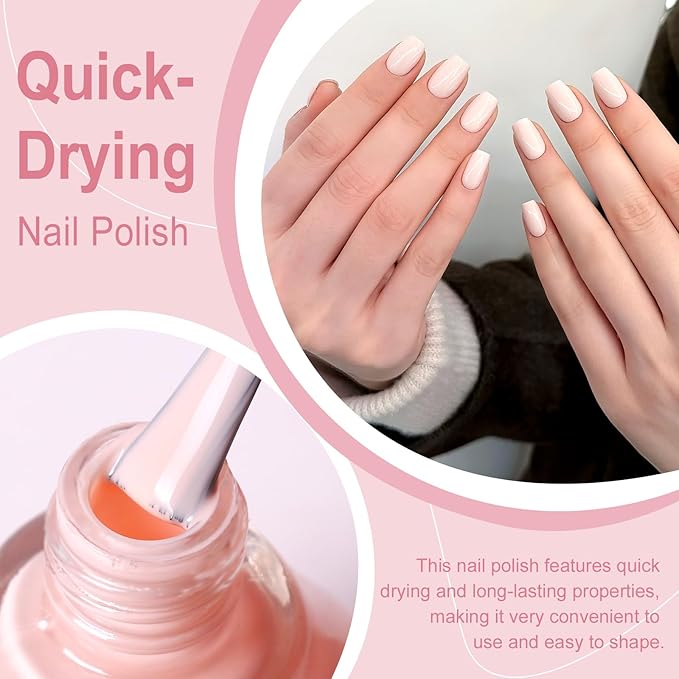 Major Dijit Light Pink Quick Dry Regular Nail Polish - Nail Art Lacquer, 0.41 Fl Oz