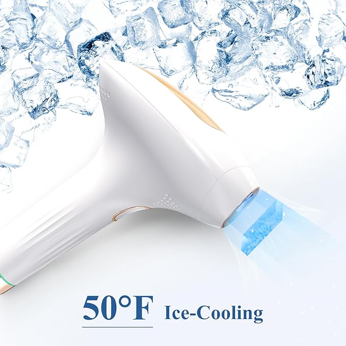 Hair Removal with Cooling, Painless IPL Hair Removal Device for Women and Men, at-home Hair Remover for Armpits, Legs, Face, and Bikini Line