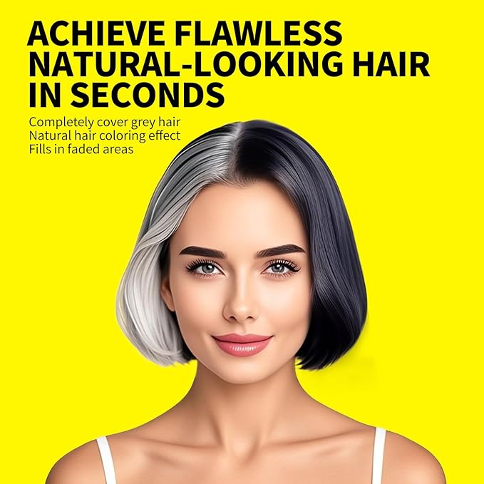 SEVICH Hair Color Stick For Gray Roots - Instantly Cover Grey Hair Dye Comb,Waterproof And Sweatproof, Four Toothed Comb Design, For Carrying Around,8ml(Black)