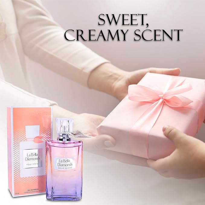 La Bella Diamond Women's Perfume, Gift for Her, Fragrance Gift for Women, Eau De Parfum Spray, Floral & Sweet Scent Beautiful Bottle 100ML for Work Days