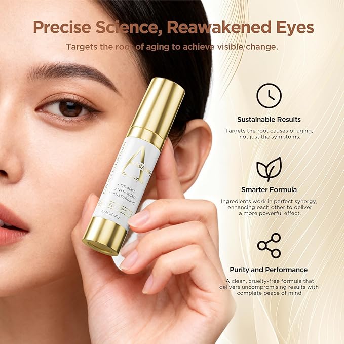 Hydrating Eye Serum for Dark Circles and Puffiness – Caffeine, Retinol, Niacinamide, Peptides – Anti-Wrinkle, Firming, Smooths Fine Lines – Under Eye Treatment – 0.7 fl. oz