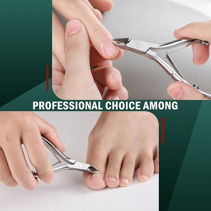 FVION Precision Cuticle Clippers – Professional Cuticle Trimmer and Dead Skin Remover, Sharp Stainless Steel Nail Tool for Manicure and Pedicure - 5mm
