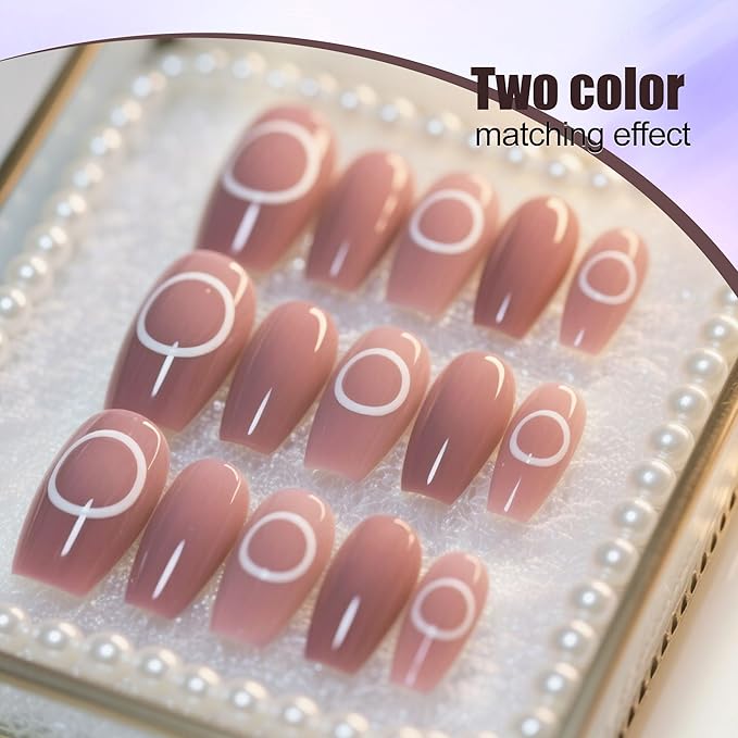 Artdone Sheer Gel Nail Polish Set Jelly UV Gel 6 Colors Translucent Milky White Pink Nude Brown Colors Nail Polish For All Seasons