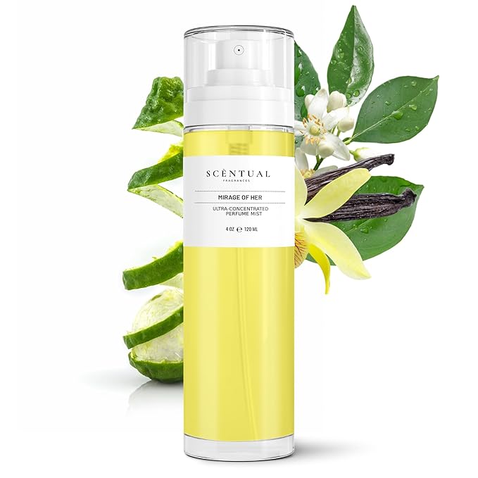 Ultra-Concentrated Hair & Body Perfume Mist, Long Lasting Women's Fragrance, Gourmand Perfumes for Women, Vegan and Cruelty Free (Mirage of Her)