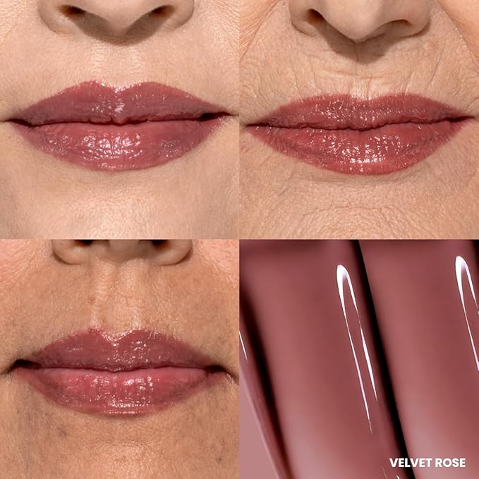 PRIME PROMETICS PrimeLip Plumping Lip Balm for Mature Women – 3-in-1 Lipstick, Gloss & Balm – Non-Stinging Lip Plumper – Smooths Lip Lines, Lightweight, Buildable Color (Velvet Rose)
