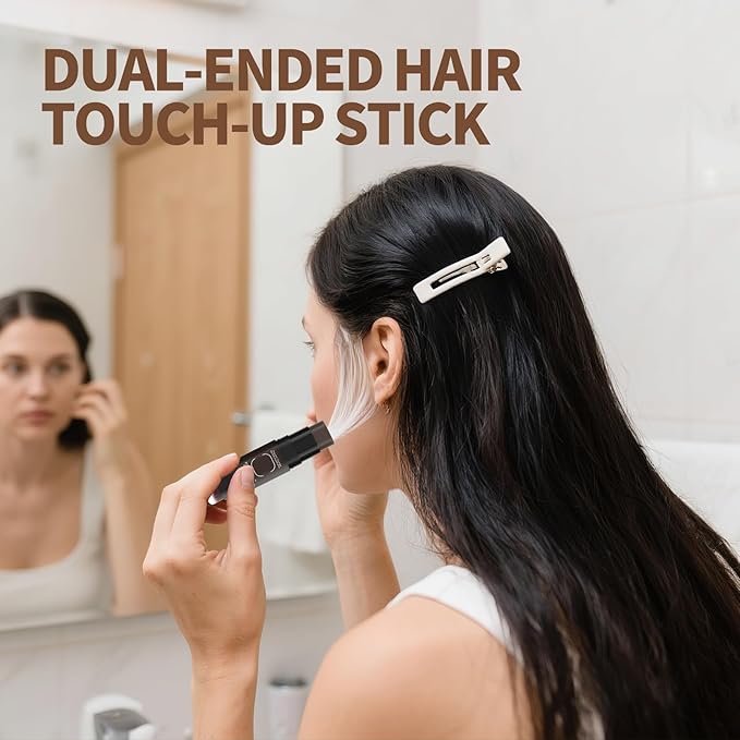 Gowwim Root Touch up Powder, Instantly Gray Hair Cover up Hairline Powder for Women & Men Waterproof and Sweatproof Root Cover Up Long-Lasting for Thinning & Loss Hair (black3, 7.5g)