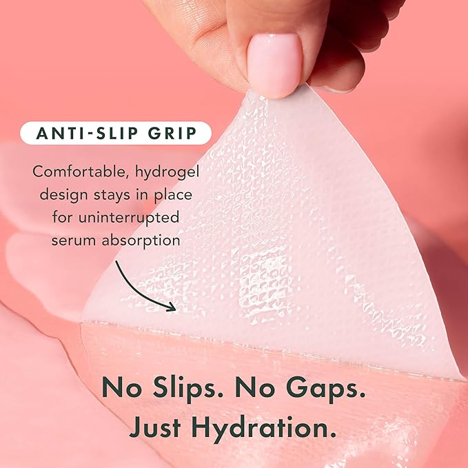 Rael Collagen PDRN Hydrogel Face Masks – Deep Hydration with Salmon PDRN, Collagen, Peptide, and Hyaluronic Acid, Anti-Slip, Korean Skin Care (4 Count)