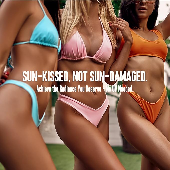 Self Tanner Mousse for Women - Medium Bronze Sunless Tanning Foam with Fake Tan Mitt & Strap, Buildable Natural Glow, Aloe Vera & Coconut, Vegan, Streak-Free, Odorless (8.5 Fl Oz)