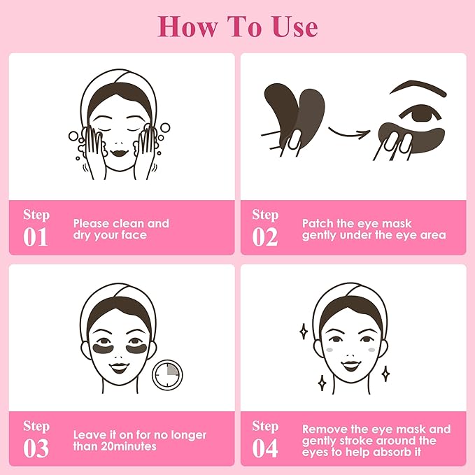 Under Eye Patches (30 Pairs), Under Eye Mask for Puffy Eyes and Dark Circles, Eye Masks with Collagen, Relieves Pressure and Reduces Wrinkles, Revitalises and Refreshes Your Skin, Rose