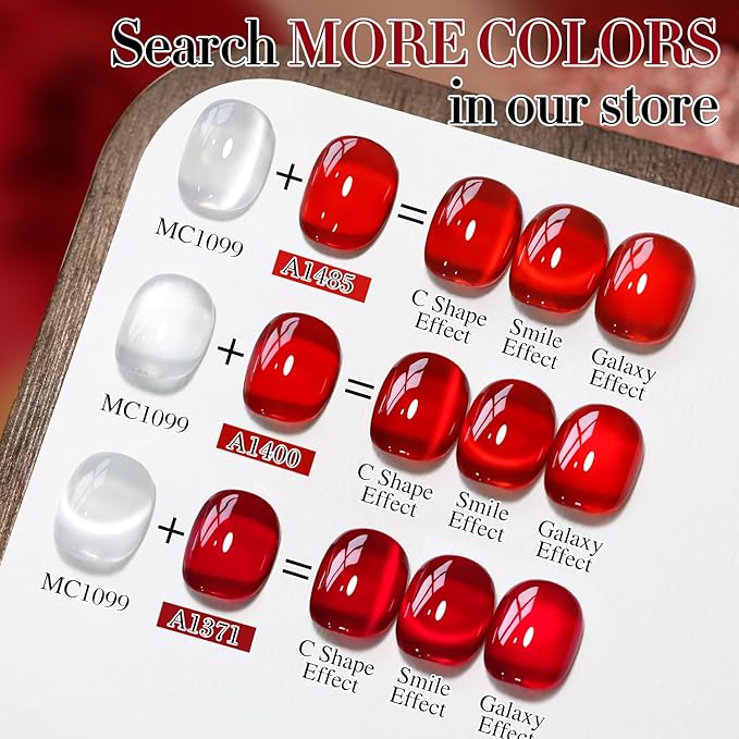 Double Rhythm 0.5 OZ Cat Eye Gel Polish with Magnet 15ML Holographic Glitter Shimmer Translucent Jelly Color Magnetic Nail Polish Salon DIY at Home (Clear Silver-B-MC1099)