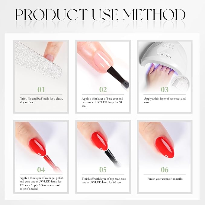 Double Rhythm 15ML Gel Nail Polish Pure Sheer Same Color Same Bottle Soak Off Gel Polish Art Manicure Salon DIY at Home for Women (White-A1093)