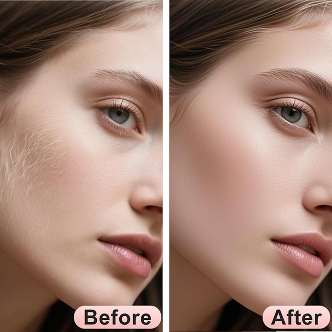 Dermaplaning Tool for Face–Rechargeable Peach Fuzz & Eyebrow Trimmer with 4 Blades,Dead Skin Removal,Facial Hair Remover,All Skin Types