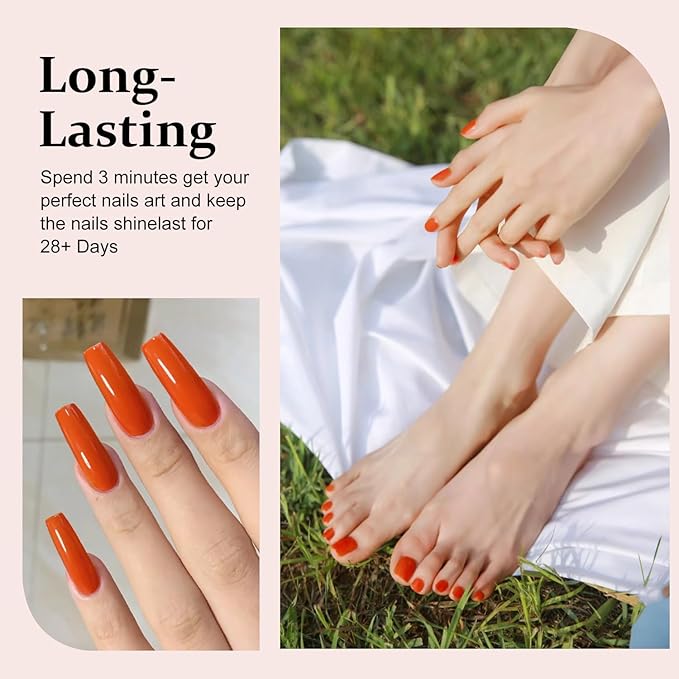 Major Dijit Quick Dry Nail Polish Pumpkin Orange Summer Nail Lacquer for Nail Art Cruelty-Free Regular Nail Polish 0.41 fl oz.
